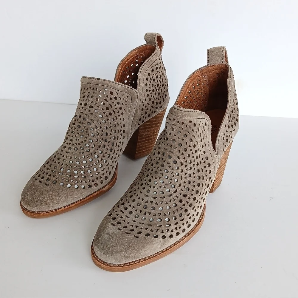 Jeffrey Campbell Leather Cutout Perforated Bootie